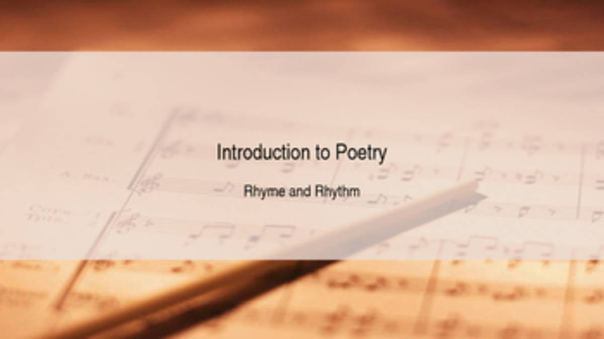 An educational teaching resource from Educate and Create entitled Introduction to Rhyme Scheme and Rhythm in Poetry downloadable at Teach Simple.