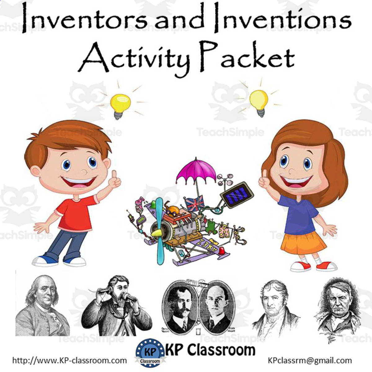 An educational teaching resource from KP Classroom entitled Inventors and Inventions Activity Packet and Worksheets downloadable at Teach Simple.
