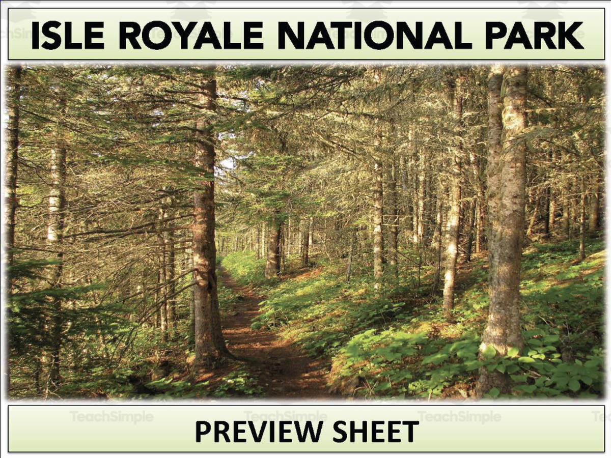 An educational teaching resource from Mr Gray History entitled Isle Royale National Park Geography Unit downloadable at Teach Simple.