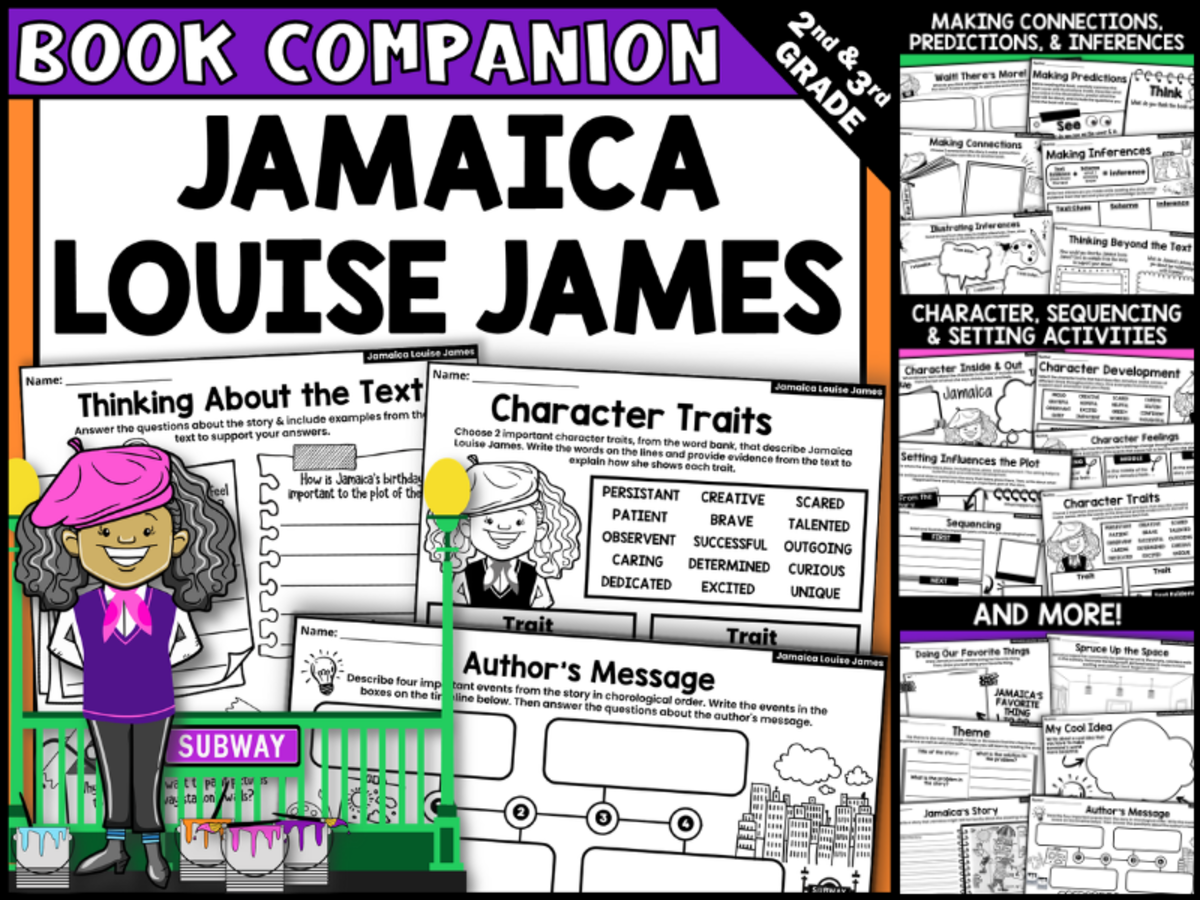 An educational teaching resource from Creatively Gifted entitled Jamaica Louise James Interactive Read-Aloud Activities downloadable at Teach Simple.