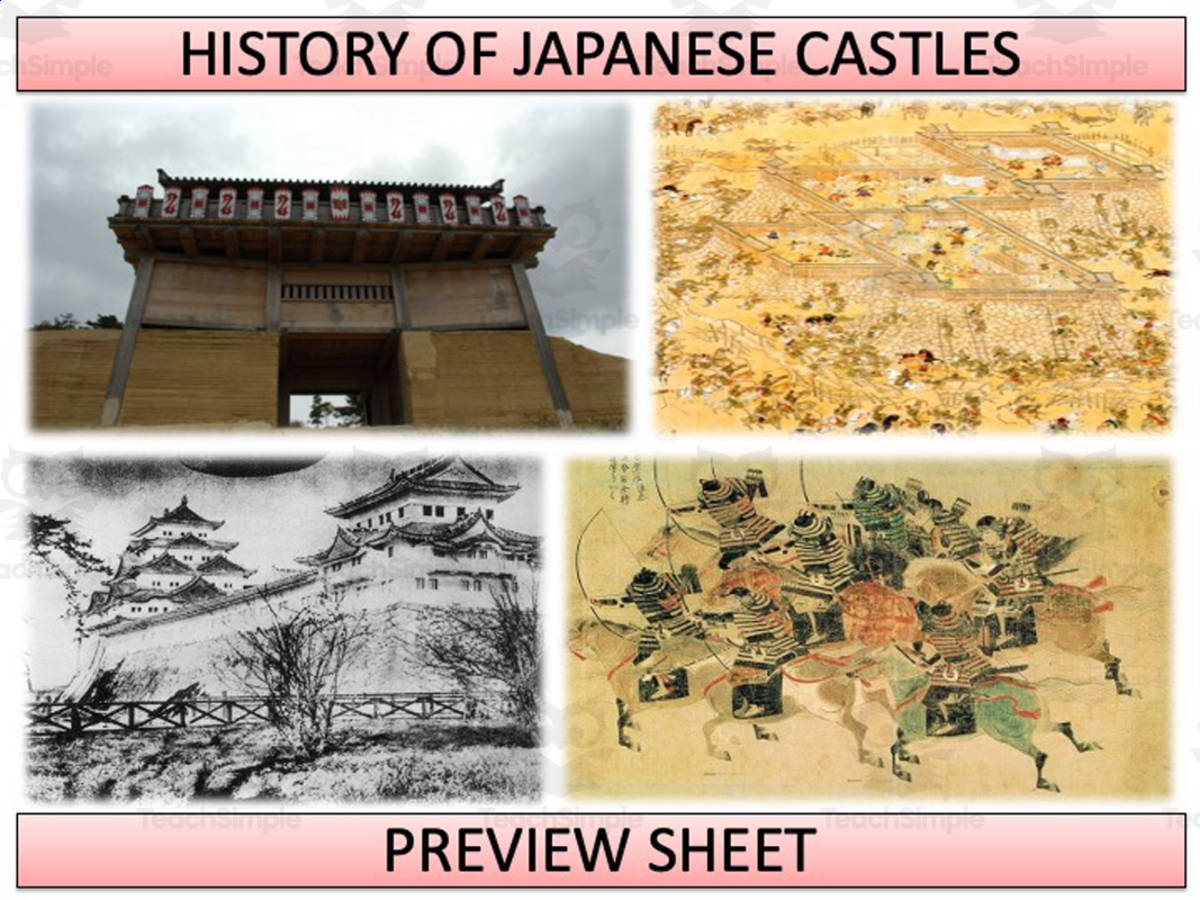 An educational teaching resource from Mr Gray History entitled Japanese Castles downloadable at Teach Simple.