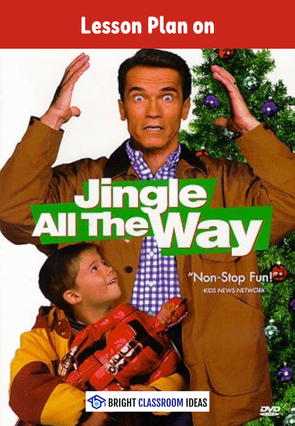 An educational teaching resource from Bright Classroom Ideas Marketplace entitled Jingle All the Way Movie Lesson Plan & Worksheet Activities – Grades 3 downloadable at Teach Simple.