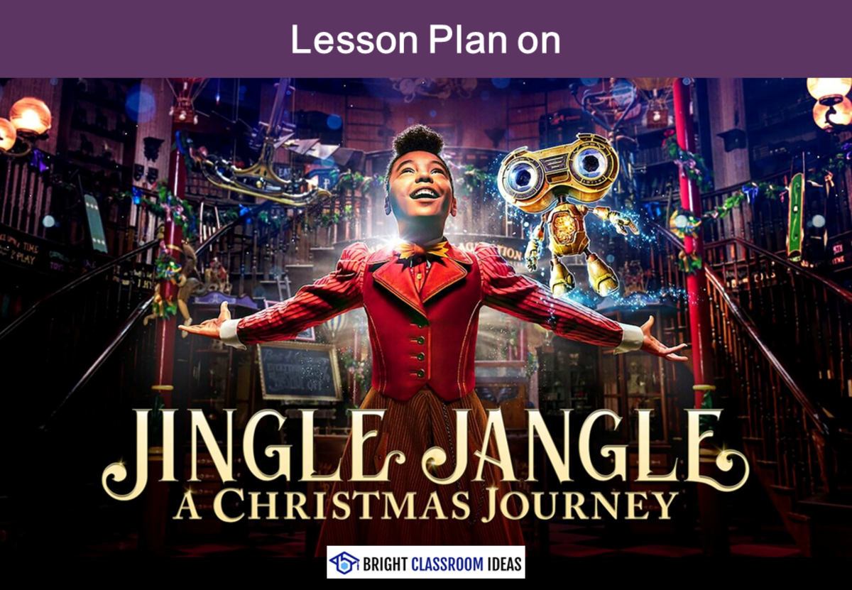 An educational teaching resource from Bright Classroom Ideas Marketplace entitled Jingle Jangle Movie Study: Middle School Christmas ELA Lesson downloadable at Teach Simple.
