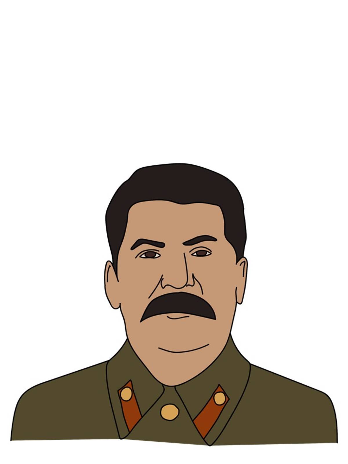An educational teaching resource from Teacher's Clipart entitled Joseph Stalin Illustration – Color & Line Art Set downloadable at Teach Simple.
