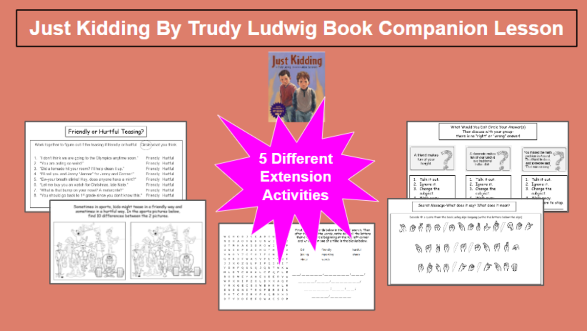 An educational teaching resource from Jennifer Moyer Taylor entitled Just Kidding by Trudy Ludwig SEL Companion Lesson downloadable at Teach Simple.