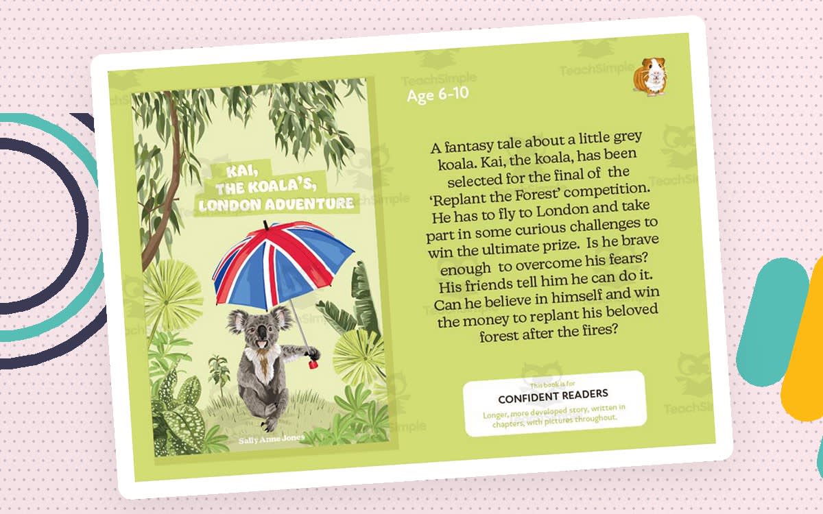 An educational teaching resource from Guinea Pig Education entitled Kai, The Koala’s, London Adventure (6-10) downloadable at Teach Simple.