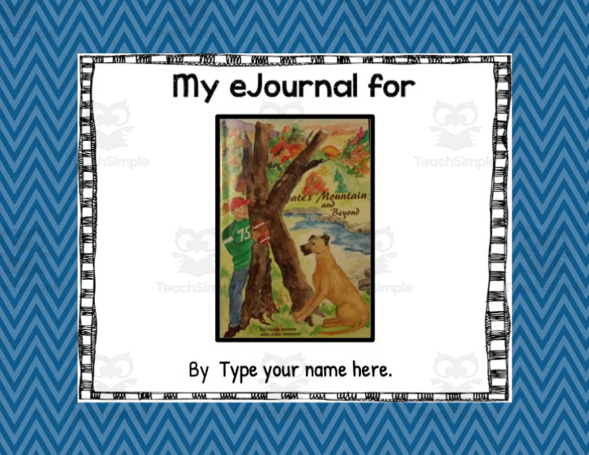 An educational teaching resource from Hook Learn and Tinker entitled "Kate's Mountain and Beyond" Novel Study Guide downloadable at Teach Simple.