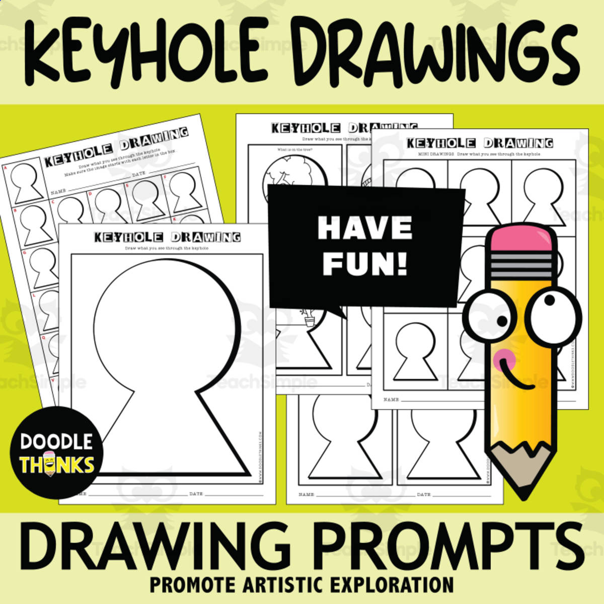 Keyhole Art Drawing Prompts | Encourage Creative Thinking Skills preview