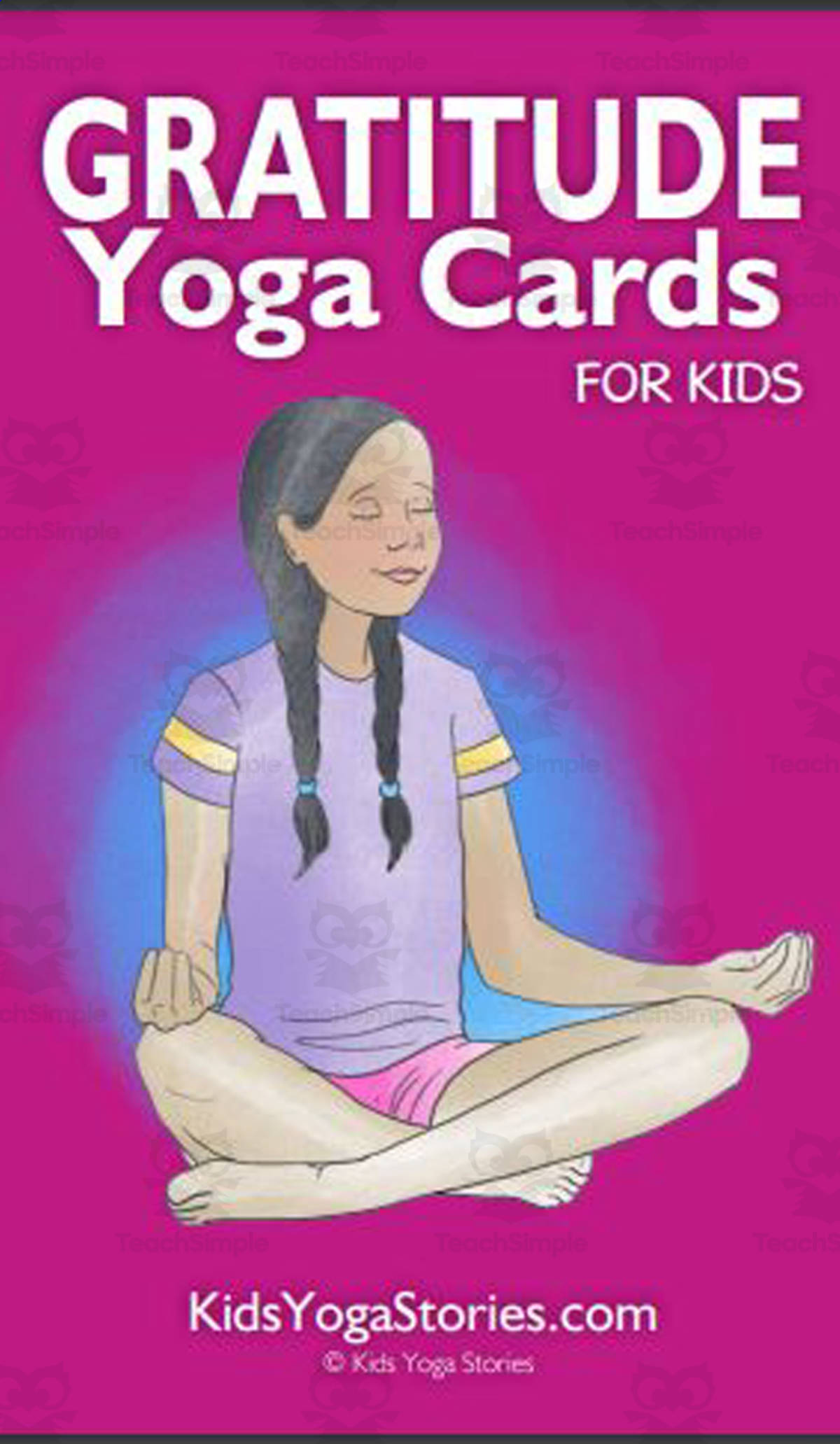 An educational teaching resource from Kids Yoga Stories entitled Kids Yoga Stories: Gratitude Yoga Cards for Kids downloadable at Teach Simple.