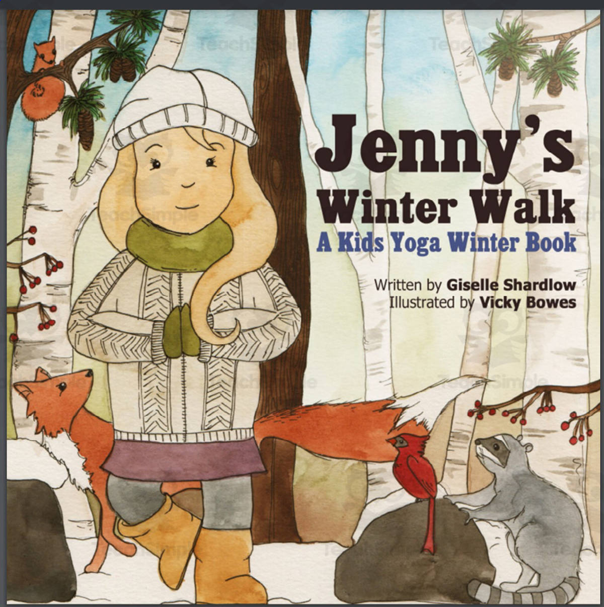 An educational teaching resource from Kids Yoga Stories entitled Kids Yoga Stories: Winter Yoga Book for Kids - Jenny's Winter Walk downloadable at Teach Simple.
