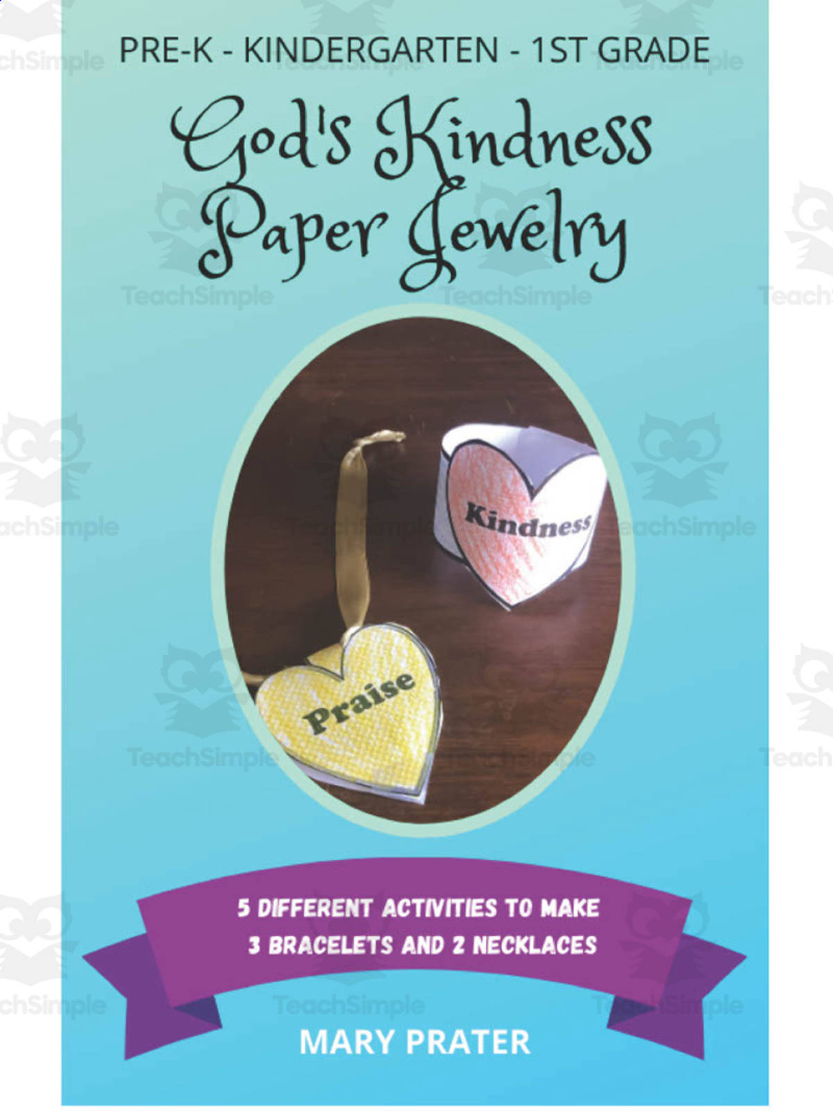 An educational teaching resource from The Kinder Lady entitled Kindergarten Bible Paper Jewelry downloadable at Teach Simple.