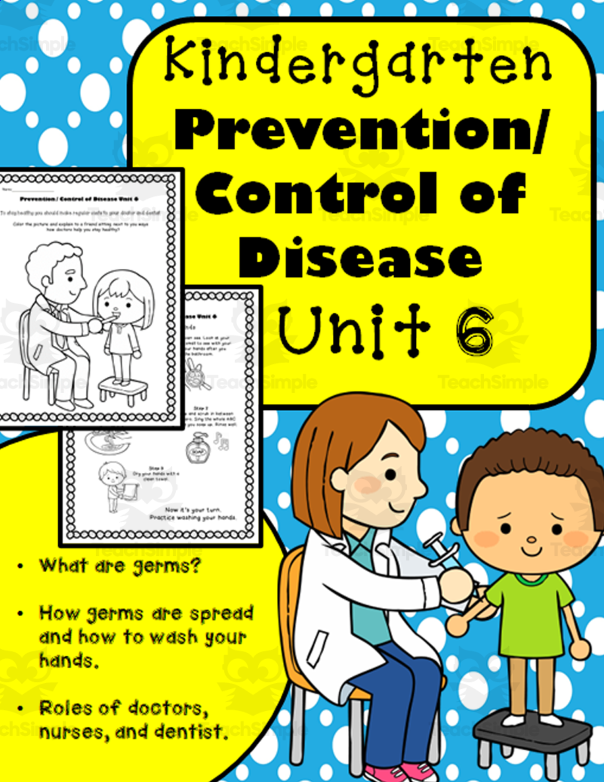 An educational teaching resource from K-5 Treasures entitled Kindergarten Health: Unit 6 downloadable at Teach Simple.