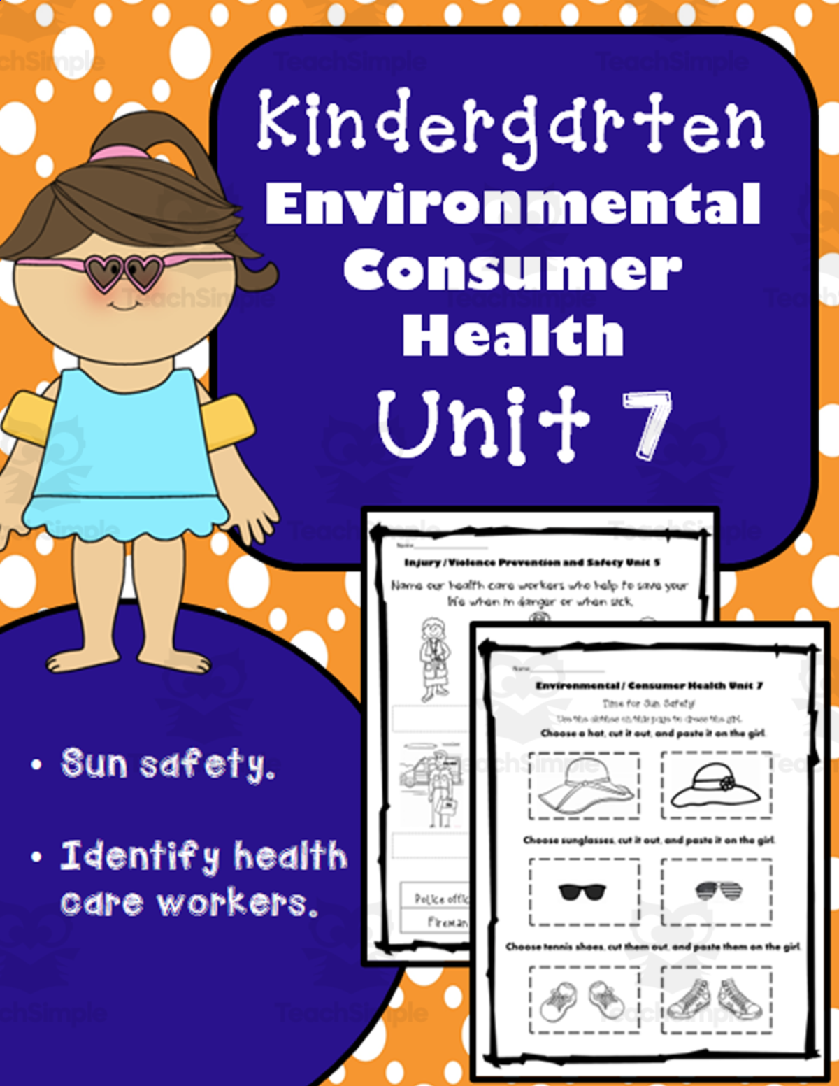 An educational teaching resource from K-5 Treasures entitled Kindergarten Health: Unit 7 downloadable at Teach Simple.