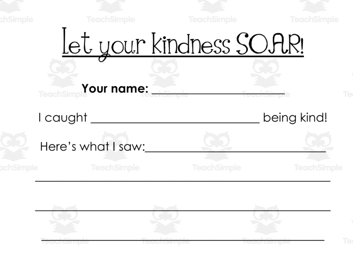 An educational teaching resource from The Language of Learning entitled Kindness Slips | Classroom Community Building downloadable at Teach Simple.