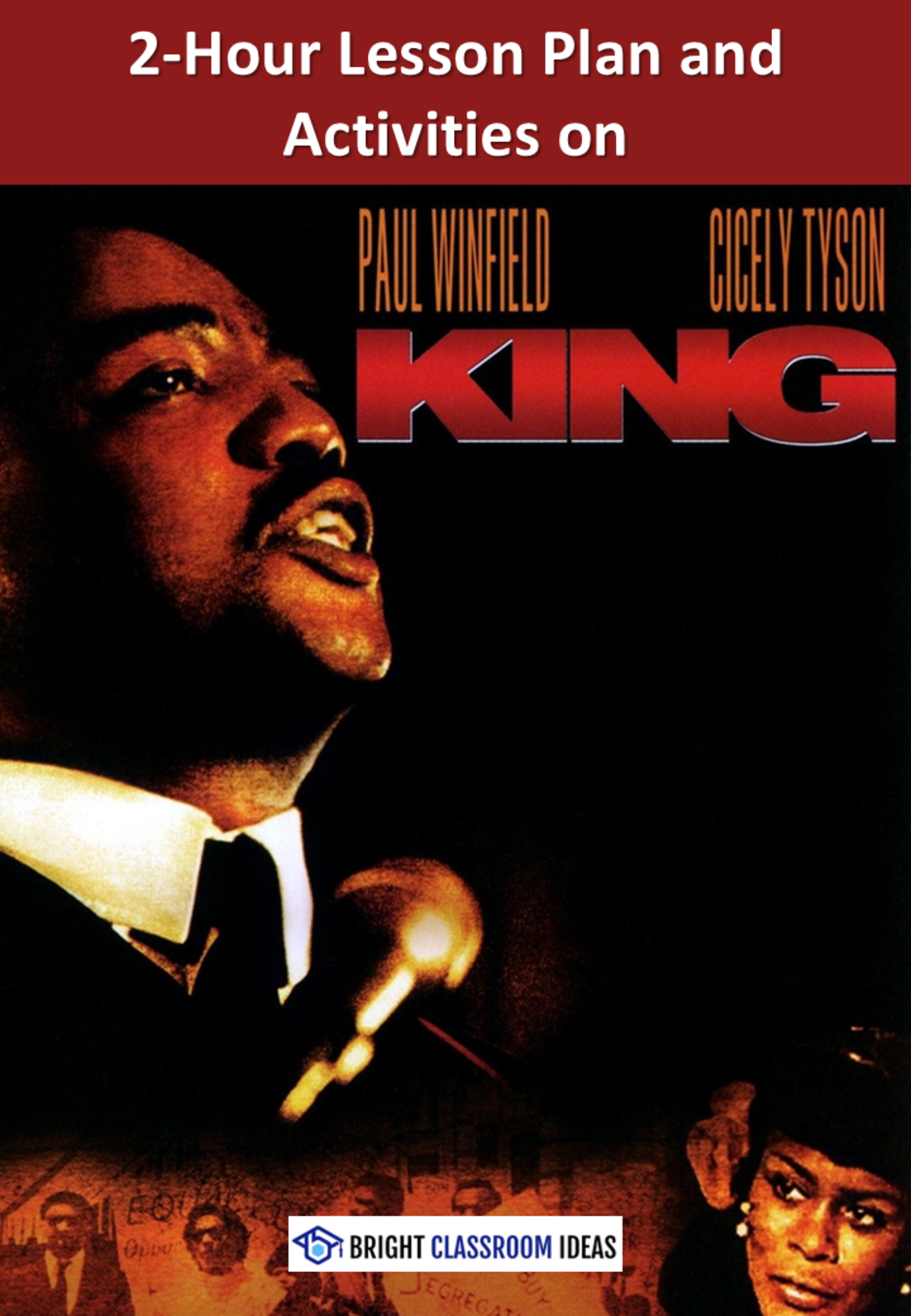 An educational teaching resource from Bright Classroom Ideas Marketplace entitled King (1978 Mini-Series) - 2-Hour Lesson Plan for High School downloadable at Teach Simple.