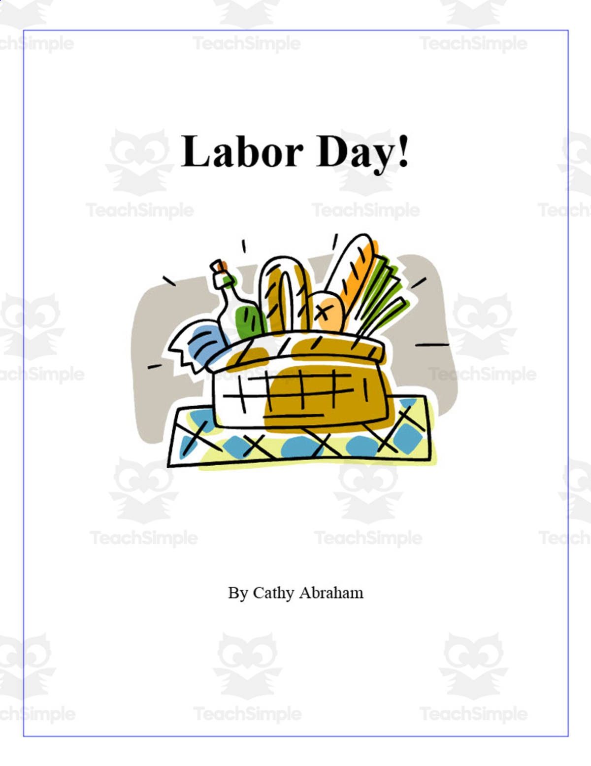 An educational teaching resource from Learning Foundations entitled Labor Day Unit downloadable at Teach Simple.
