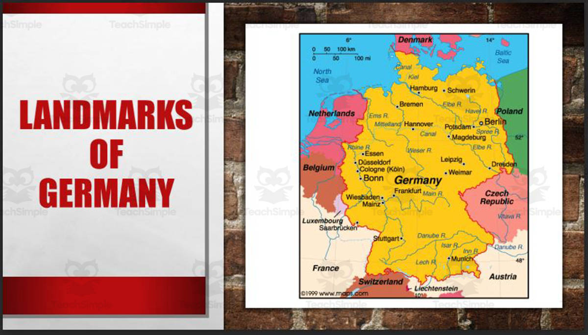 An educational teaching resource from Mr. Matthews Teacher Store entitled Landmarks of Germany PowerPoint downloadable at Teach Simple.