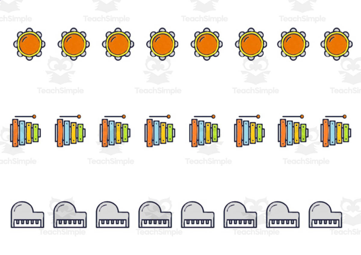 An educational teaching resource from WORDS ASIDE entitled Language and Math Resource Category Images (COLORED) downloadable at Teach Simple.