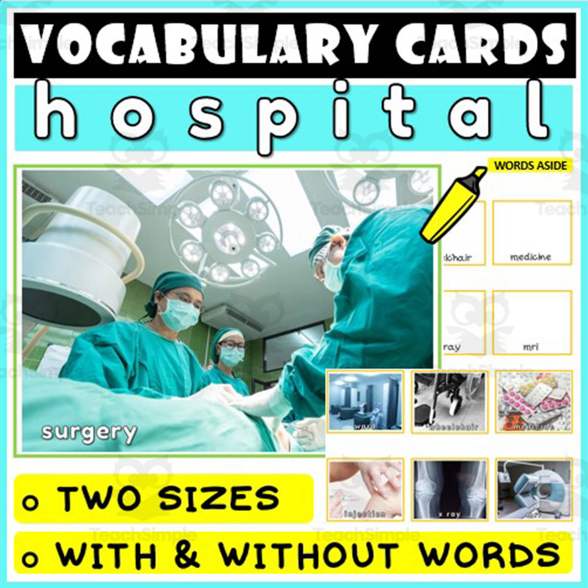 An educational teaching resource from WORDS ASIDE entitled Language Vocabulary Flashcards ESL 14 downloadable at Teach Simple.