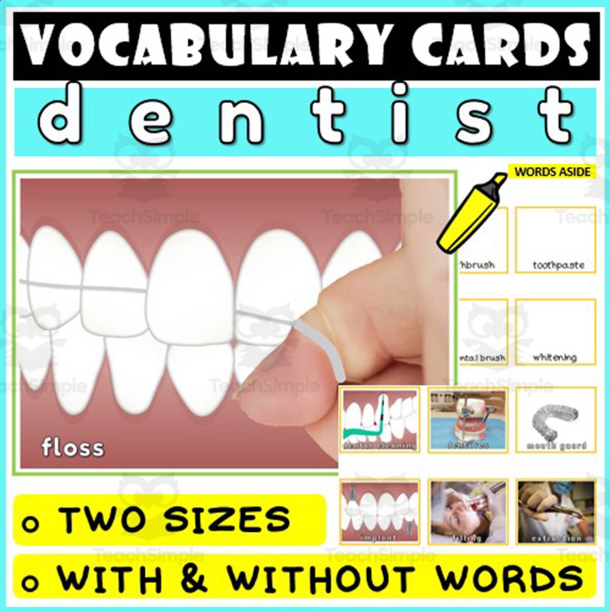An educational teaching resource from WORDS ASIDE entitled Language Vocabulary Flashcards ESL 15 downloadable at Teach Simple.