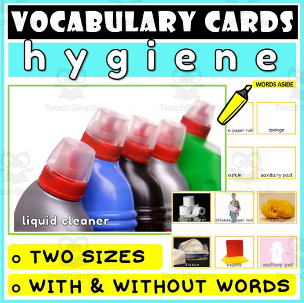 An educational teaching resource from WORDS ASIDE entitled Language Vocabulary Flashcards ESL 29 downloadable at Teach Simple.