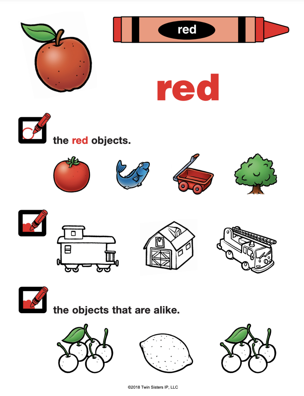 An educational teaching resource from Twin Sisters Digital Media entitled Learn About Colors Printable Workbook downloadable at Teach Simple.