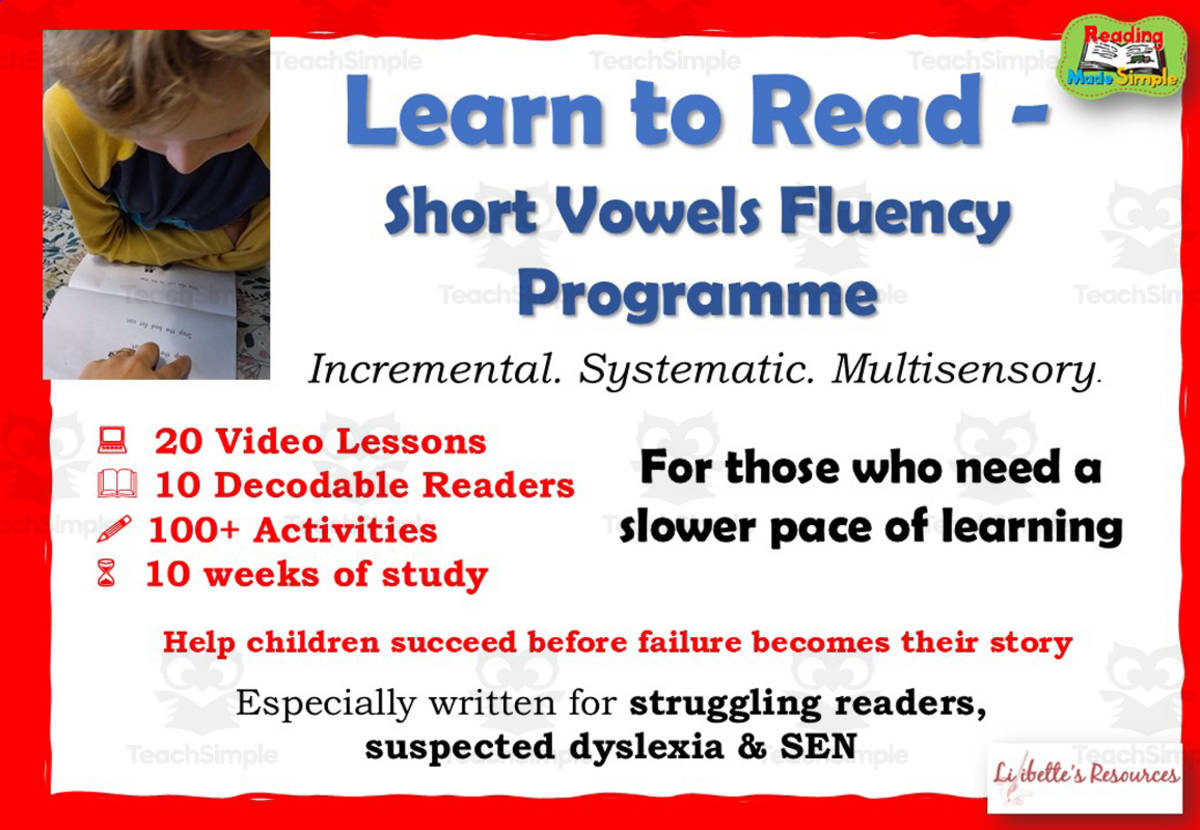An educational teaching resource from Lilibette's Resources entitled Learn To Read: Short Vowels Fluency Programme downloadable at Teach Simple.