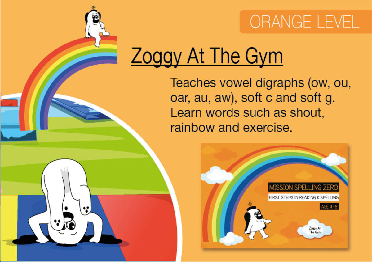 An educational teaching resource from Guinea Pig Education entitled Learn Vowel Digraphs, Soft C And Soft G: Zoggy At The Gym downloadable at Teach Simple.