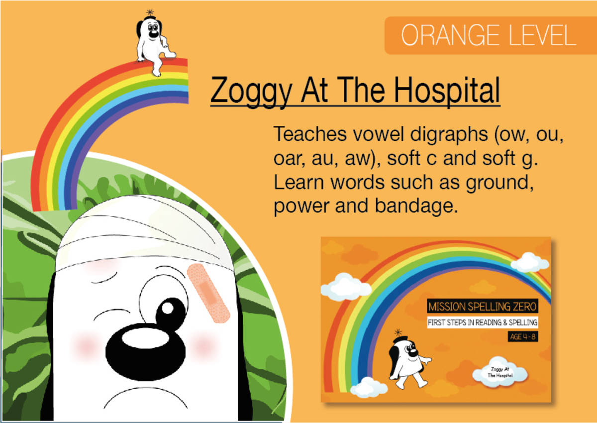 An educational teaching resource from Guinea Pig Education entitled Learn Vowel Digraphs Soft C And Soft G: Zoggy At The Hospital downloadable at Teach Simple.