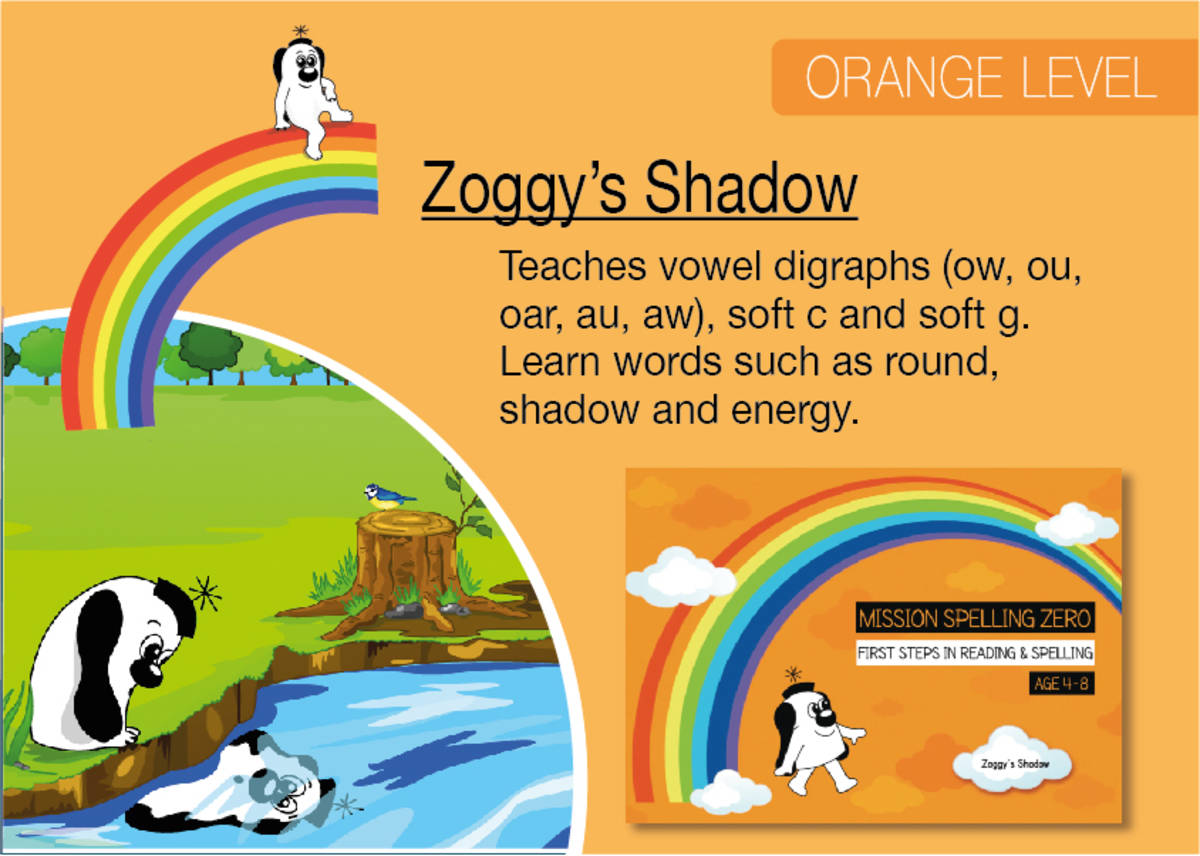 An educational teaching resource from Guinea Pig Education entitled Learn Vowel Digraphs Soft C and Soft G: Zoggy’s Shadow downloadable at Teach Simple.