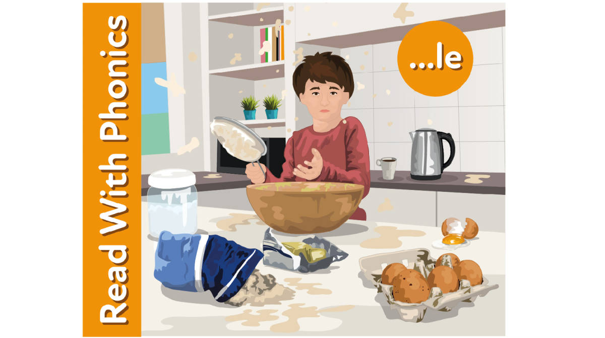 An educational teaching resource from Guinea Pig Education entitled Learn Words Ending in le (as in apple) and Read the Story 'The Surprise' downloadable at Teach Simple.