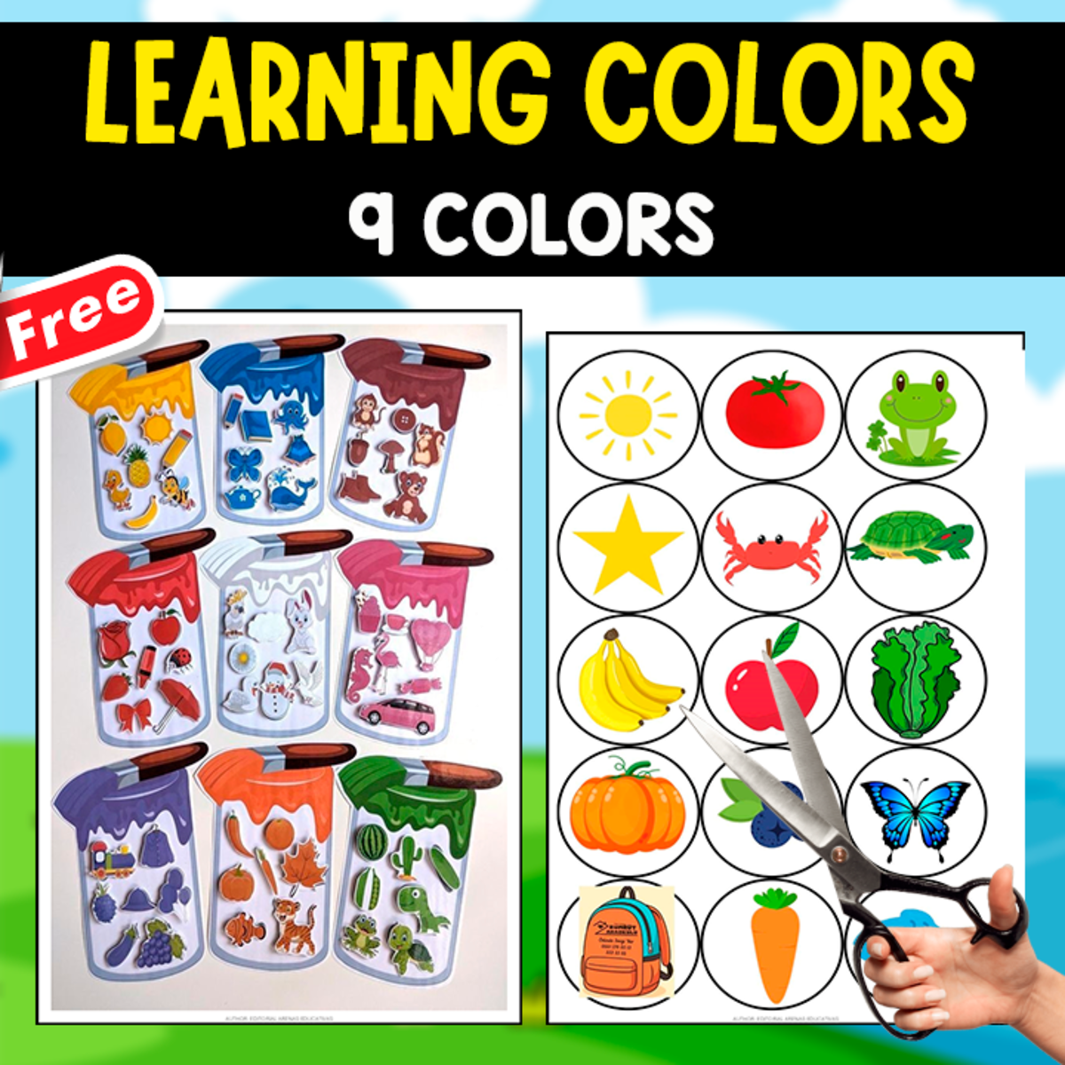 An educational teaching resource from EDITORIAL LAURA EDUCA entitled LEARNING COLORS | 9 COLORS_J downloadable at Teach Simple.
