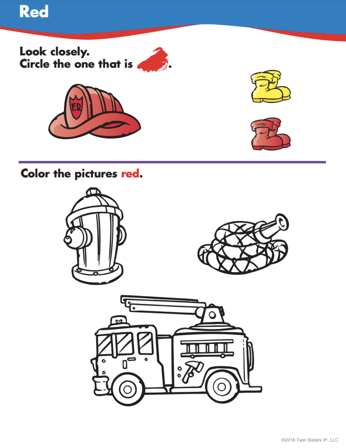 An educational teaching resource from Twin Sisters Digital Media entitled Learning Colors Printable Workbook downloadable at Teach Simple.