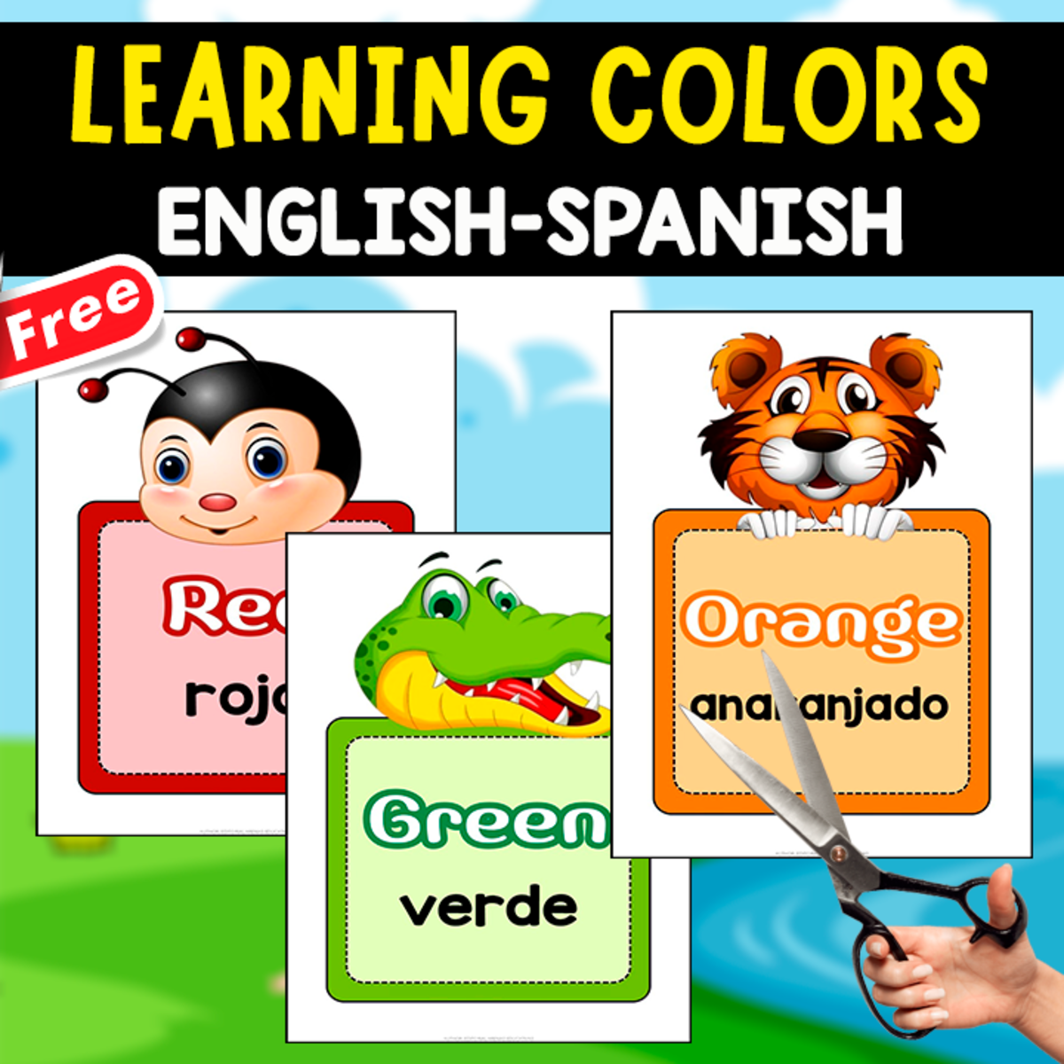 An educational teaching resource from EDITORIAL LAURA EDUCA entitled LEARNING THE COLORS | IN ENGLISH AND SPANISH | FREE POSTERS downloadable at Teach Simple.