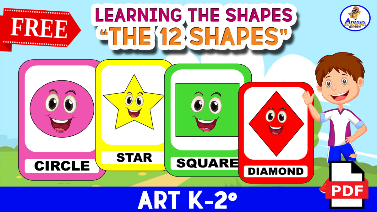 An educational teaching resource from EDITORIAL LAURA EDUCA entitled LEARNING THE SHAPES - 12 FLASHCARDS downloadable at Teach Simple.