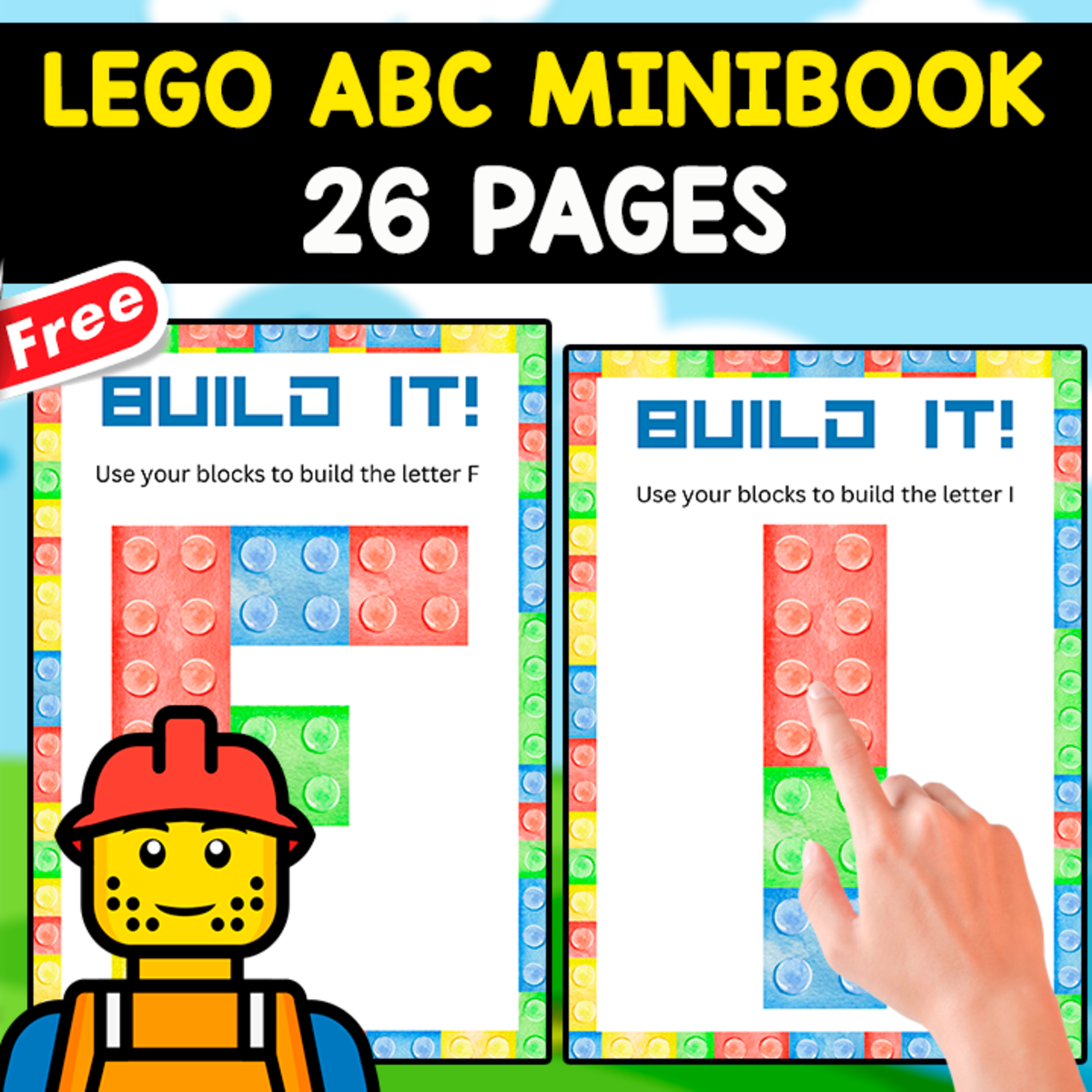 An educational teaching resource from EDITORIAL LAURA EDUCA entitled LEGO ALPHABET MINIBOOK | FREE RESOURCE downloadable at Teach Simple.