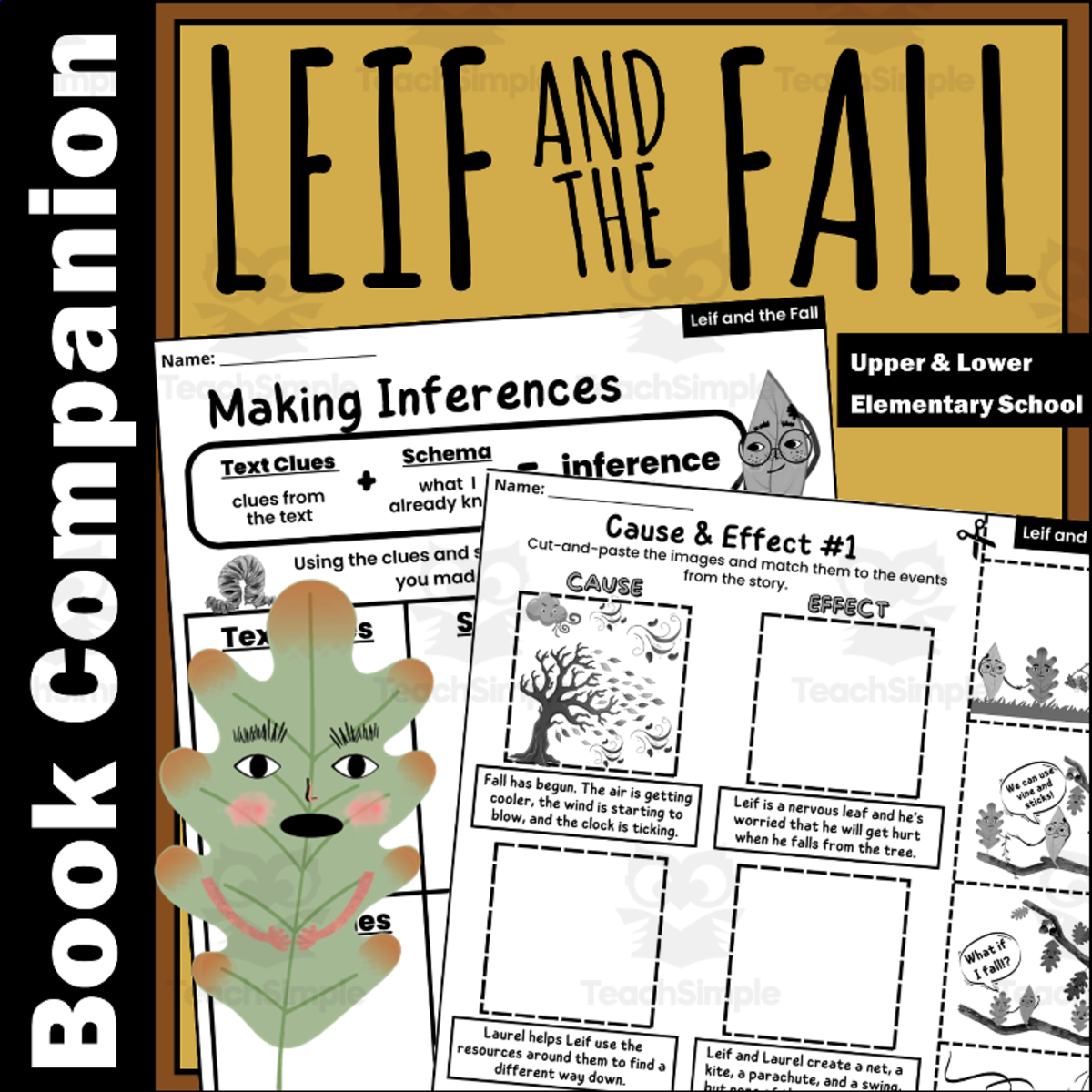 An educational teaching resource from Creatively Gifted entitled Leif and the Fall Book Companion & Read Aloud Activities for Fall downloadable at Teach Simple.