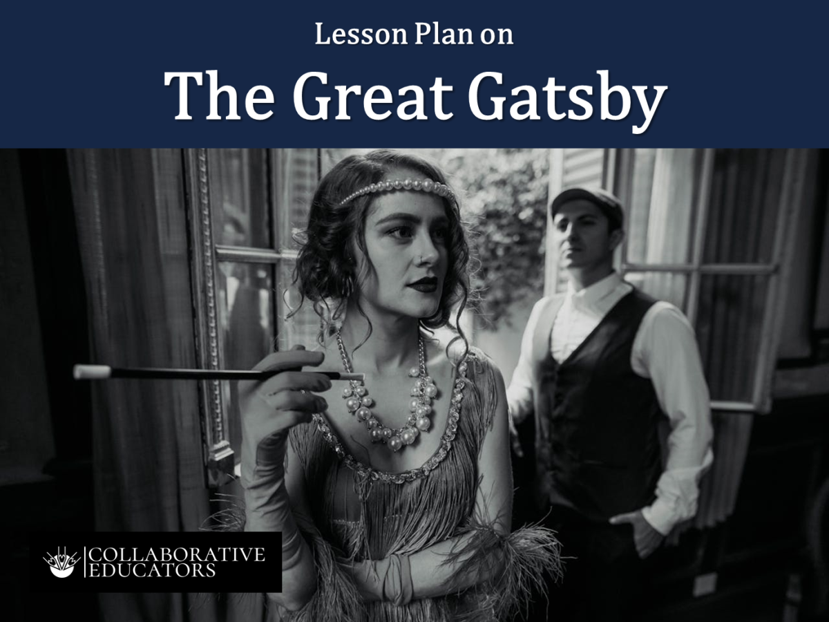 An educational teaching resource from Bright Classroom Ideas Marketplace entitled Lesson Plan on 'The Great Gatsby' downloadable at Teach Simple.