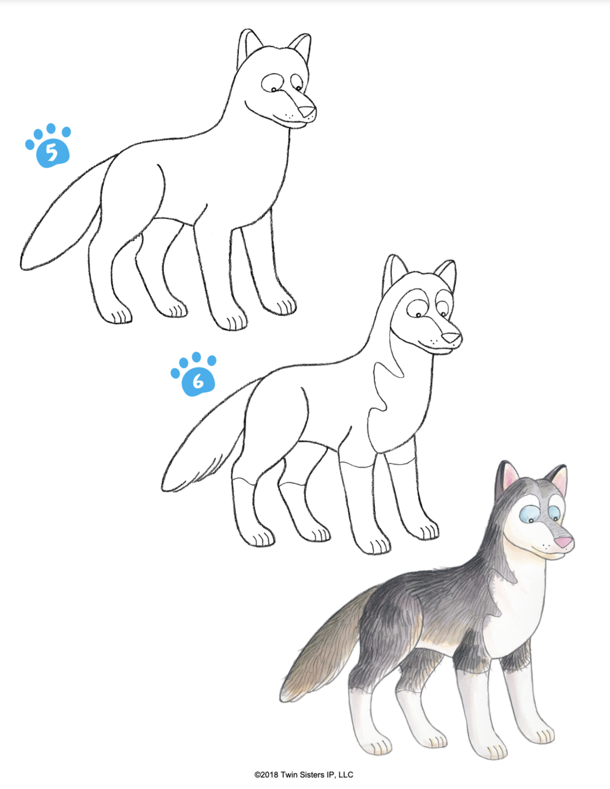 An educational teaching resource from Twin Sisters Digital Media entitled Let's Draw Dogs Activity Book downloadable at Teach Simple.