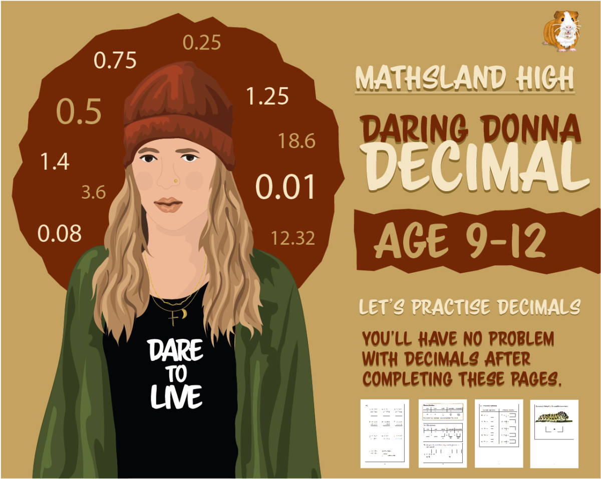 An educational teaching resource from Guinea Pig Education entitled Let’s Practise Decimals (9-12 years) downloadable at Teach Simple.