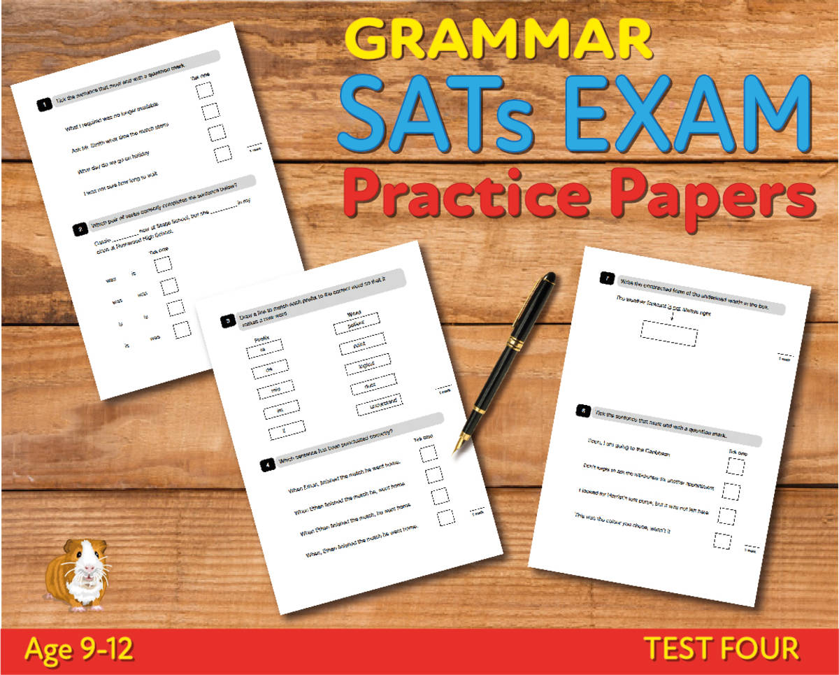 An educational teaching resource from Guinea Pig Education entitled Let’s Practise Grammar (TEST 4) (9-12 years) downloadable at Teach Simple.