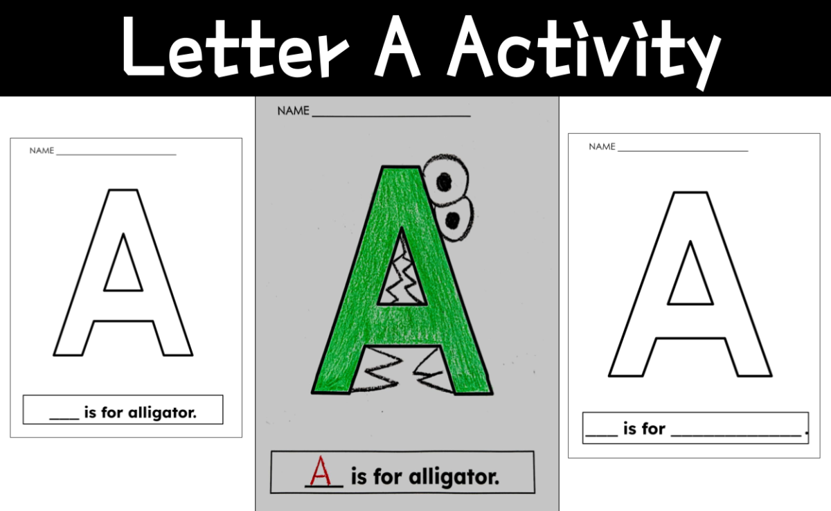 An educational teaching resource from CraftEdPrints entitled Letter A Activities downloadable at Teach Simple.