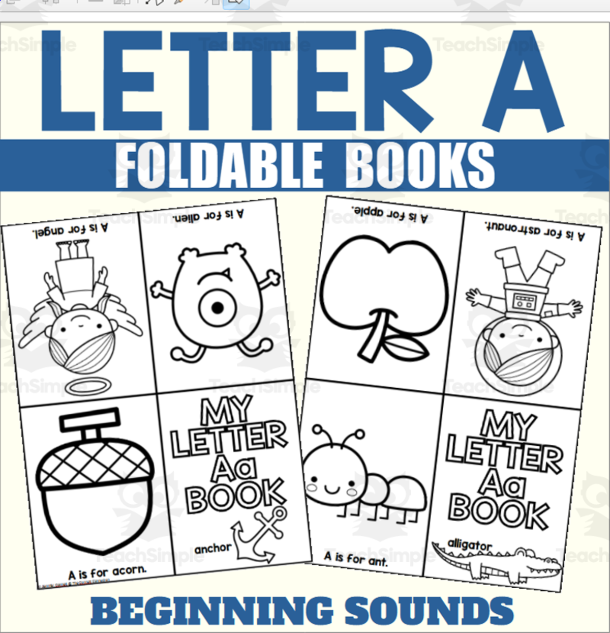 An educational teaching resource from The Connett Connection entitled Letter A Book downloadable at Teach Simple.