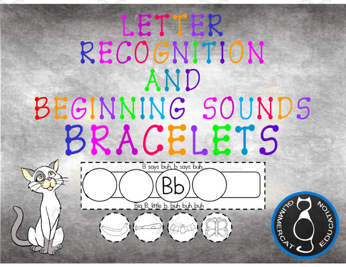 An educational teaching resource from Glimmercat Education entitled Letter A Mini Book & Bracelet downloadable at Teach Simple.