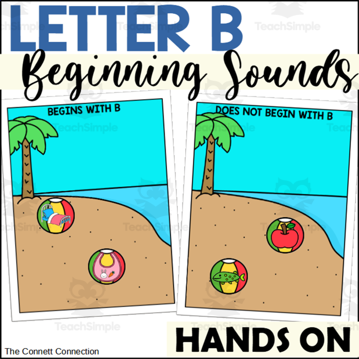 An educational teaching resource from The Connett Connection entitled Letter B Beginning Sound Sort downloadable at Teach Simple.