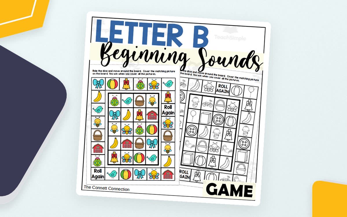 An educational teaching resource from The Connett Connection entitled Letter B Games downloadable at Teach Simple.