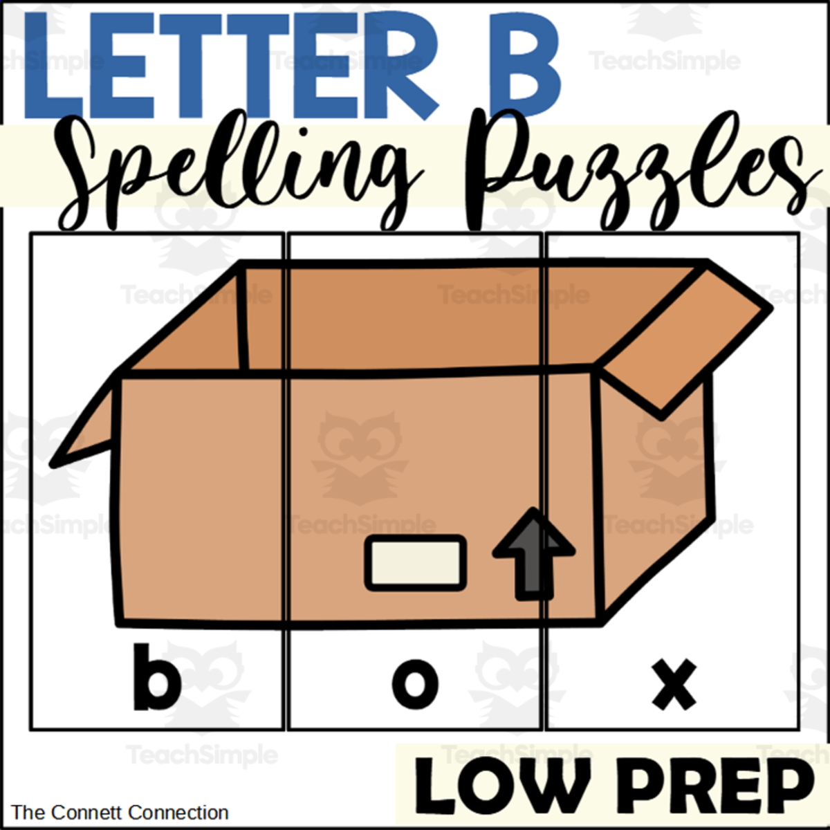 An educational teaching resource from The Connett Connection entitled Letter B Spelling Puzzles downloadable at Teach Simple.