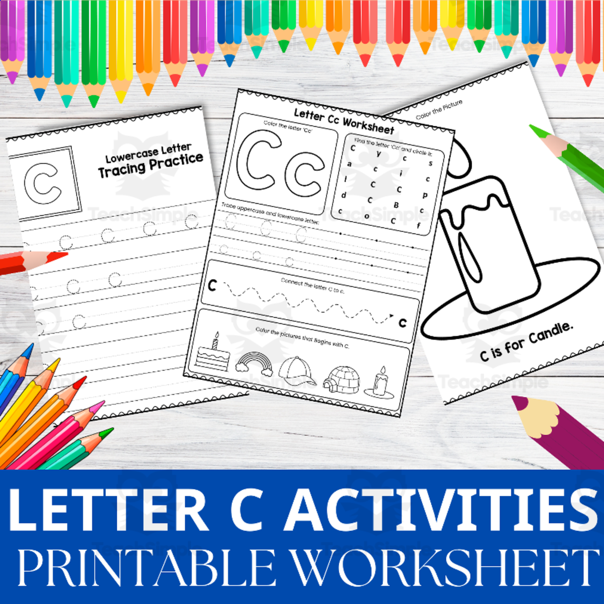 An educational teaching resource from Perfect_Printables entitled Letter C Activity Worksheet | Alphabet Recognition & Practice Pack downloadable at Teach Simple.
