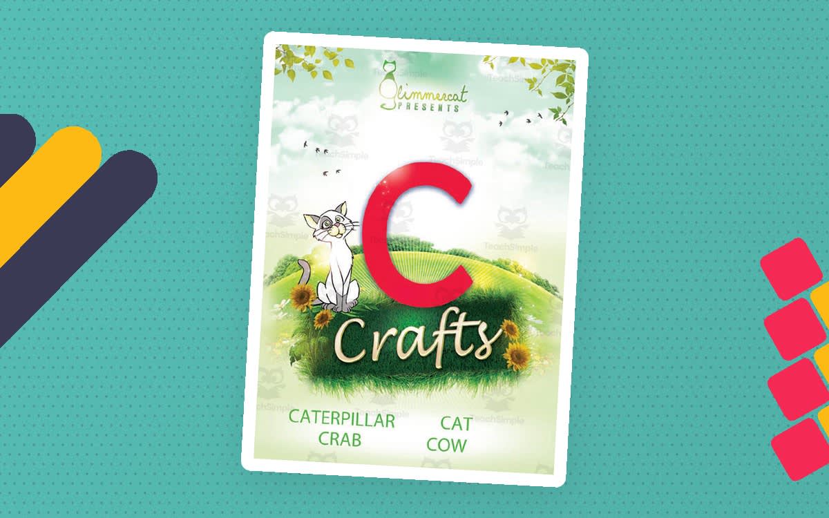 An educational teaching resource from Glimmercat Education entitled Letter C Crafts downloadable at Teach Simple.