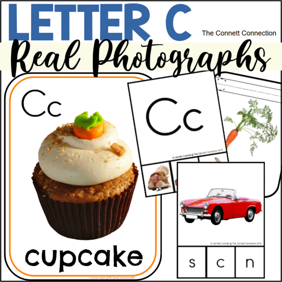 An educational teaching resource from The Connett Connection entitled Letter C Phonics and Writing Centers with Real Photographs downloadable at Teach Simple.